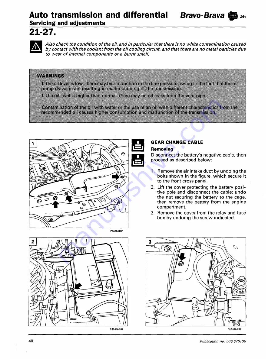 Fiat 1996 Brava Service Manual Download Page 517