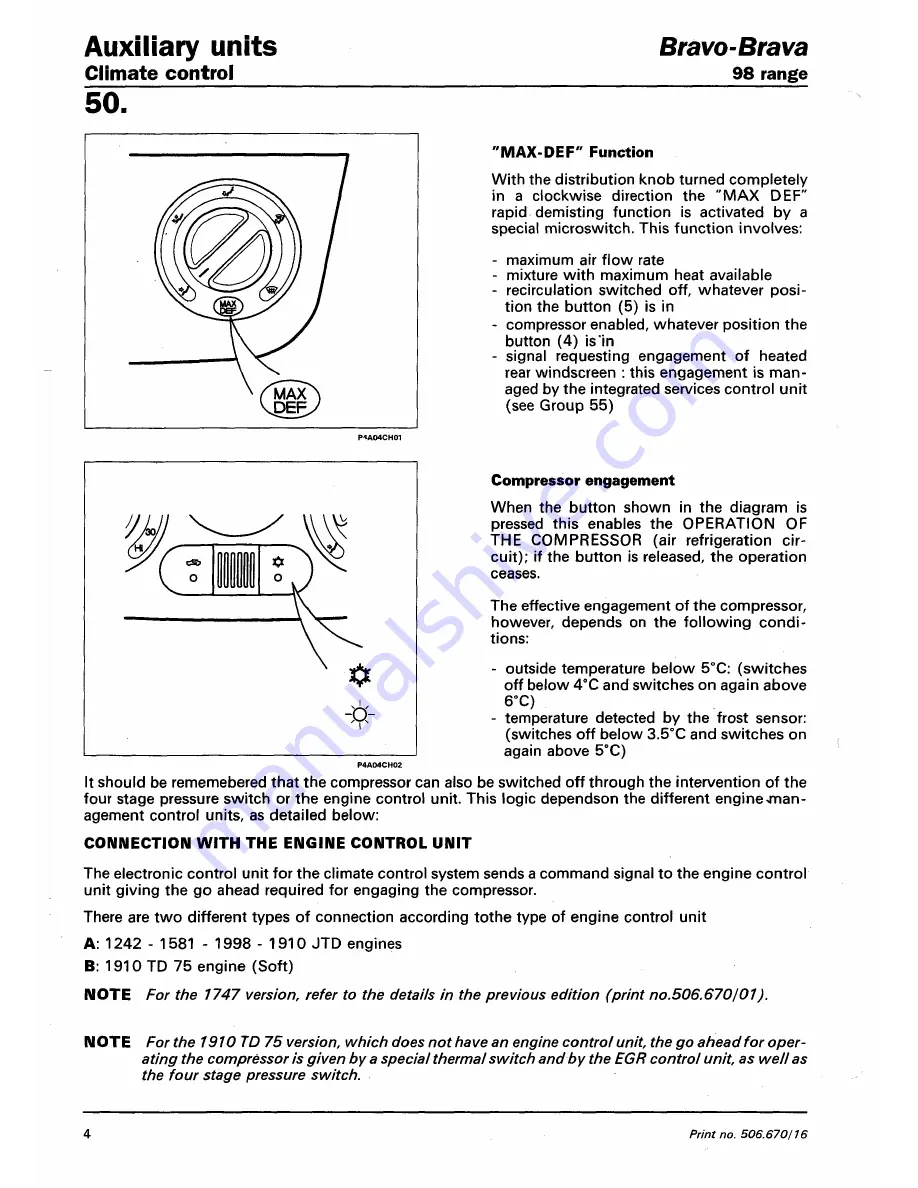 Fiat 1996 Brava Service Manual Download Page 575