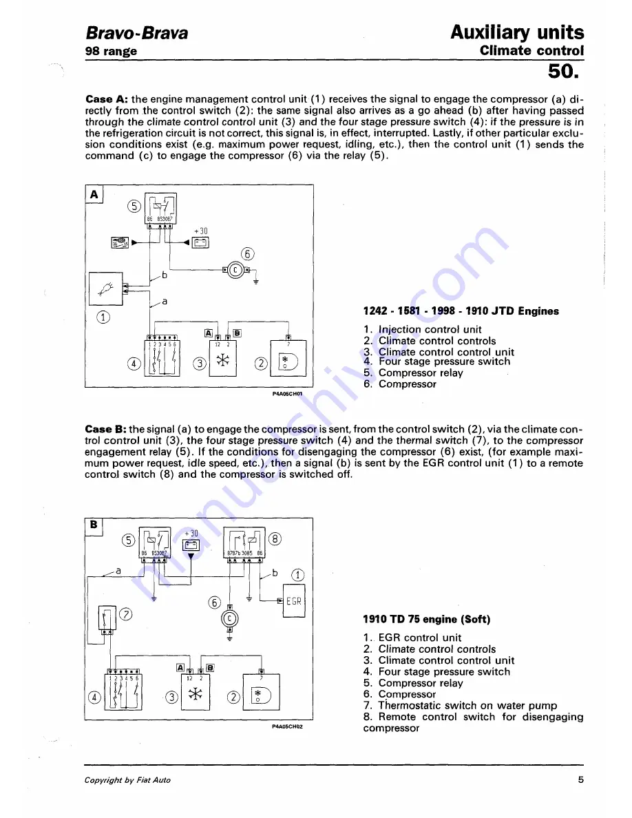 Fiat 1996 Brava Service Manual Download Page 576