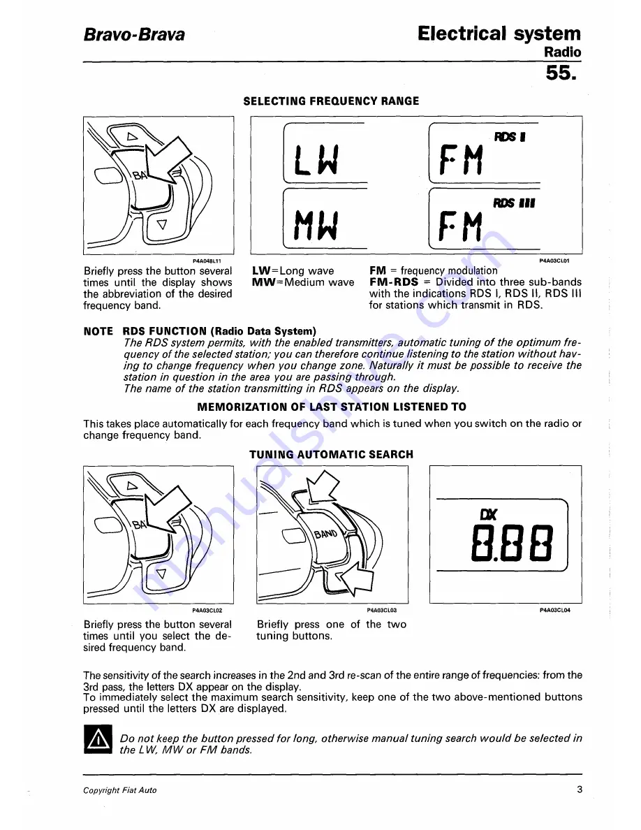 Fiat 1996 Brava Service Manual Download Page 604