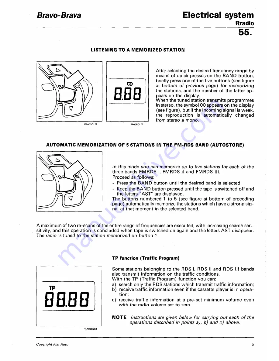 Fiat 1996 Brava Service Manual Download Page 606