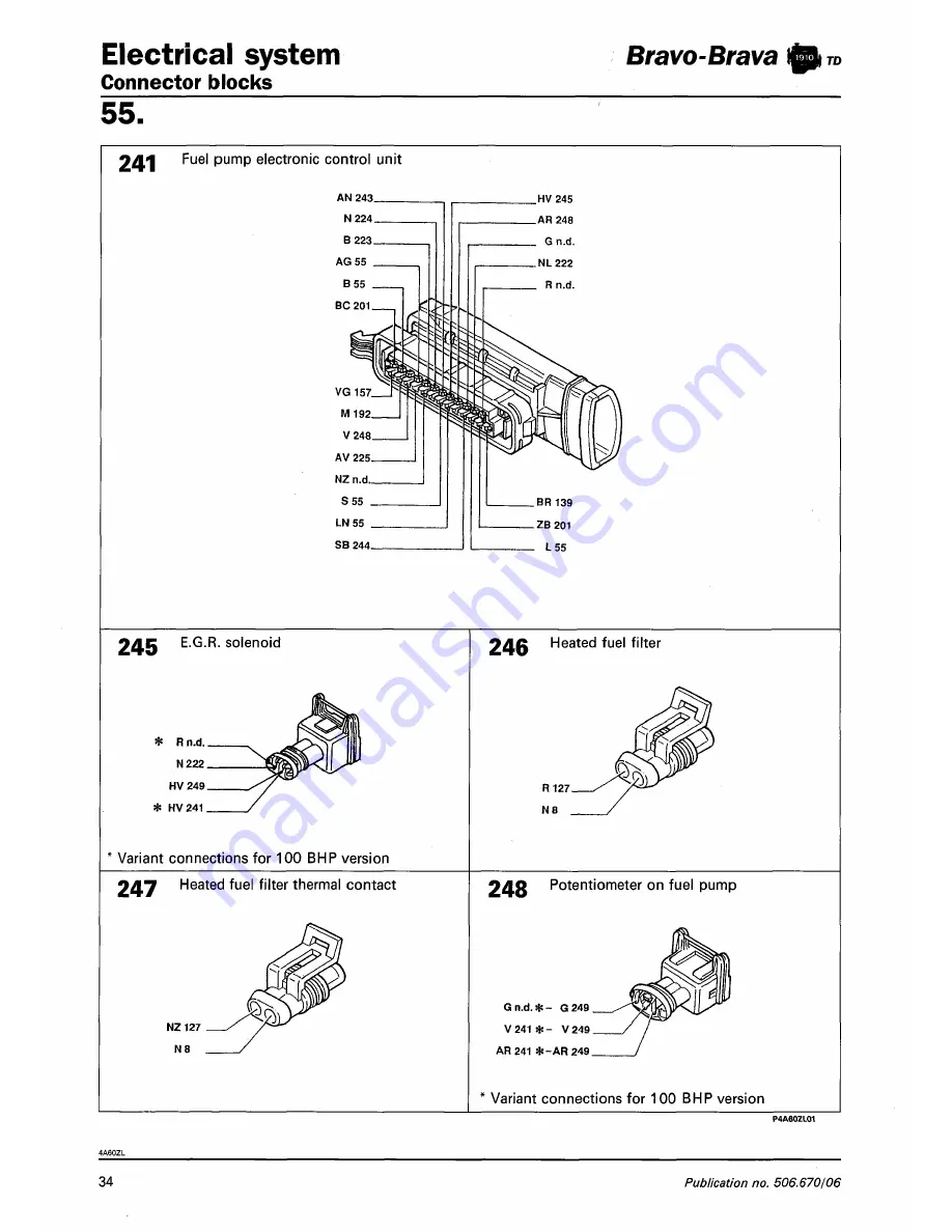 Fiat 1996 Brava Скачать руководство пользователя страница 648