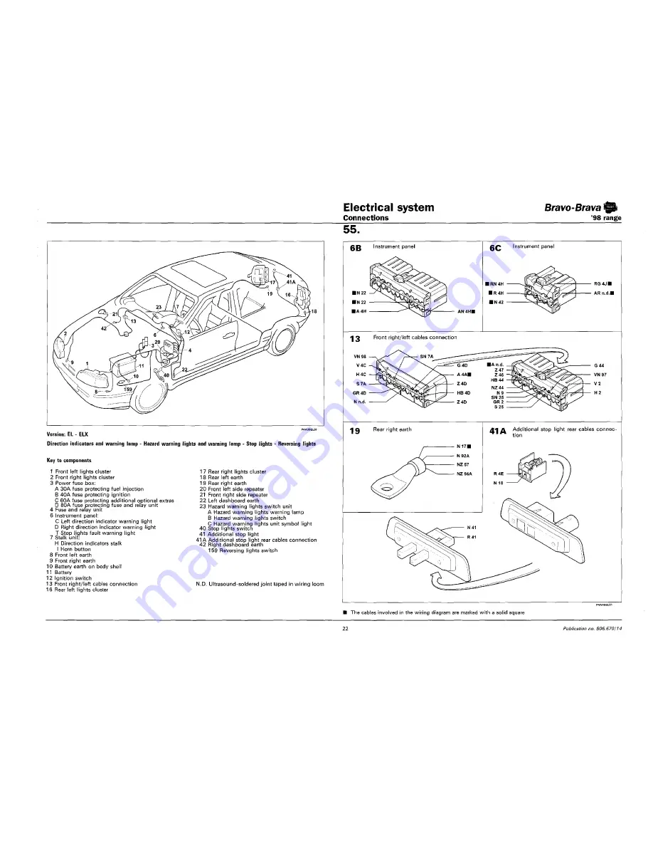 Fiat 1996 Brava Скачать руководство пользователя страница 675