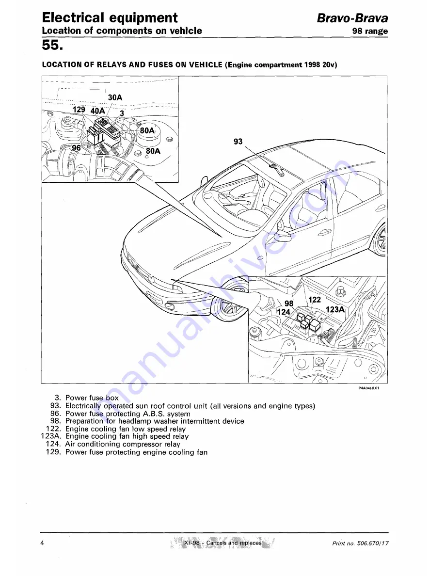 Fiat 1996 Brava Service Manual Download Page 697