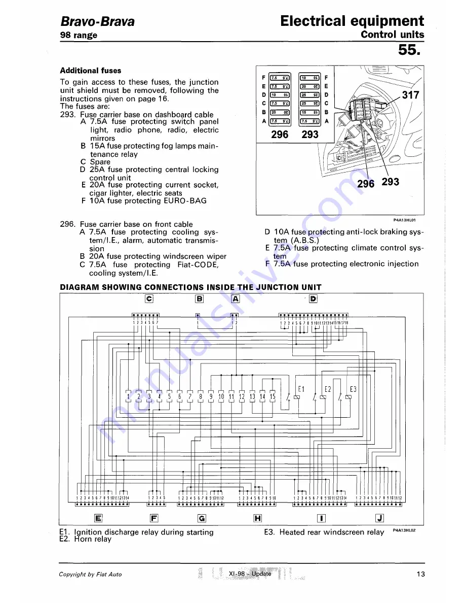 Fiat 1996 Brava Service Manual Download Page 706