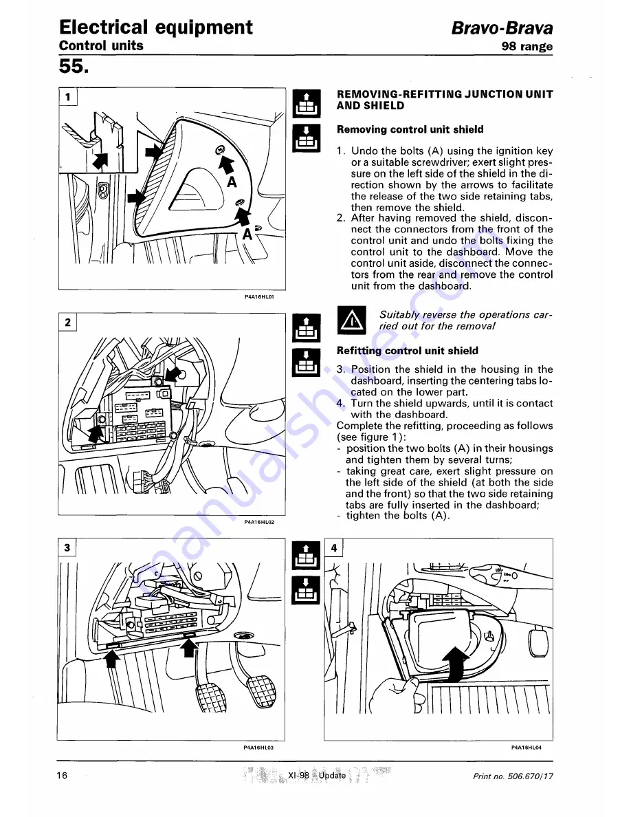 Fiat 1996 Brava Service Manual Download Page 709