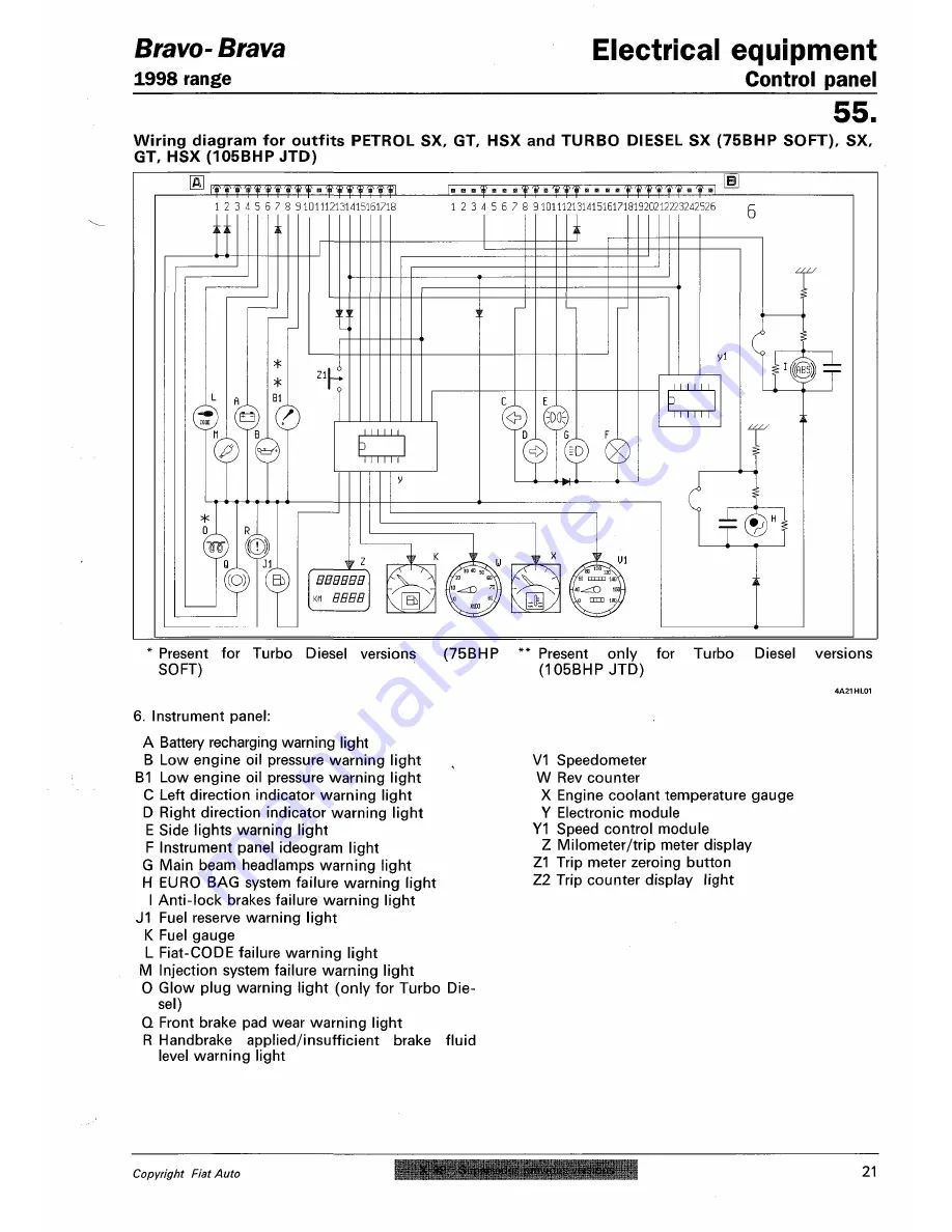 Fiat 1996 Brava Service Manual Download Page 718