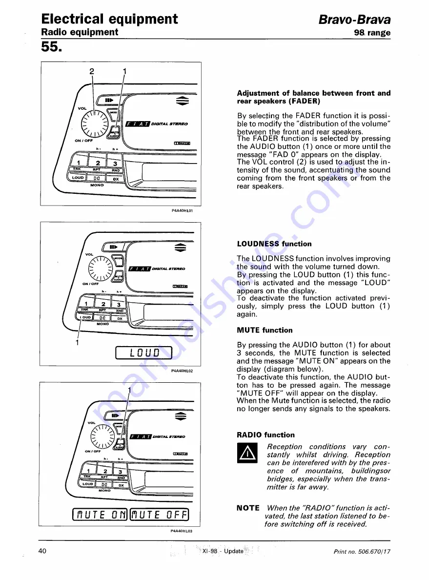 Fiat 1996 Brava Service Manual Download Page 739