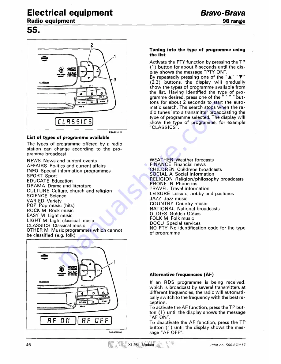 Fiat 1996 Brava Service Manual Download Page 745