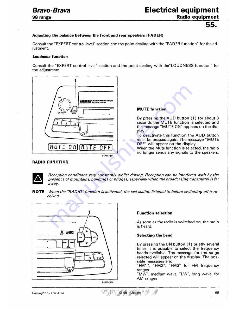 Fiat 1996 Brava Service Manual Download Page 764