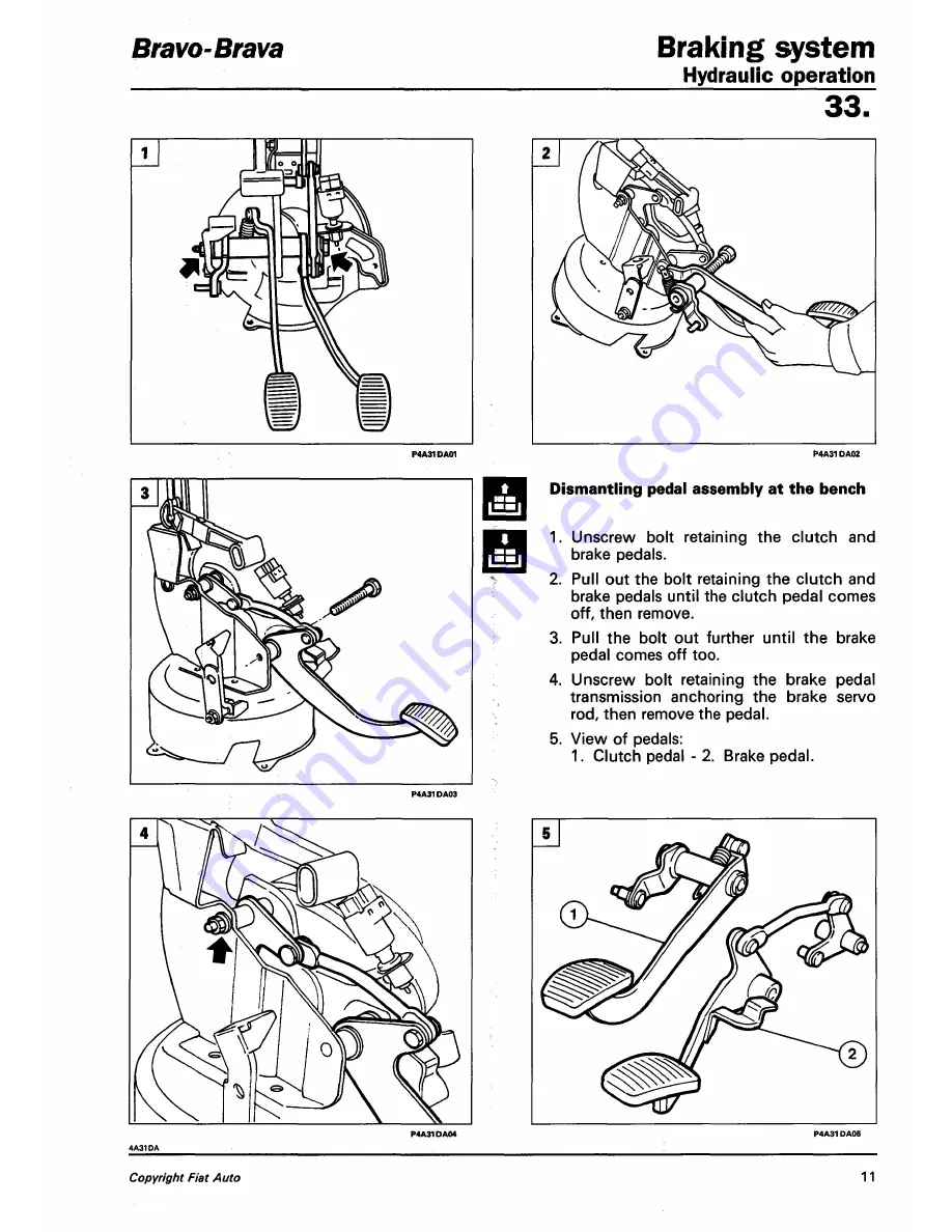 Fiat 1996 Brava Service Manual Download Page 824