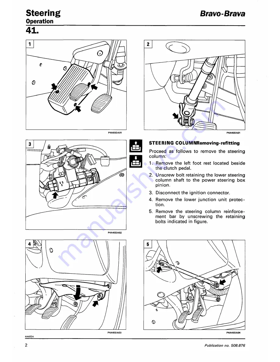 Fiat 1996 Brava Скачать руководство пользователя страница 834