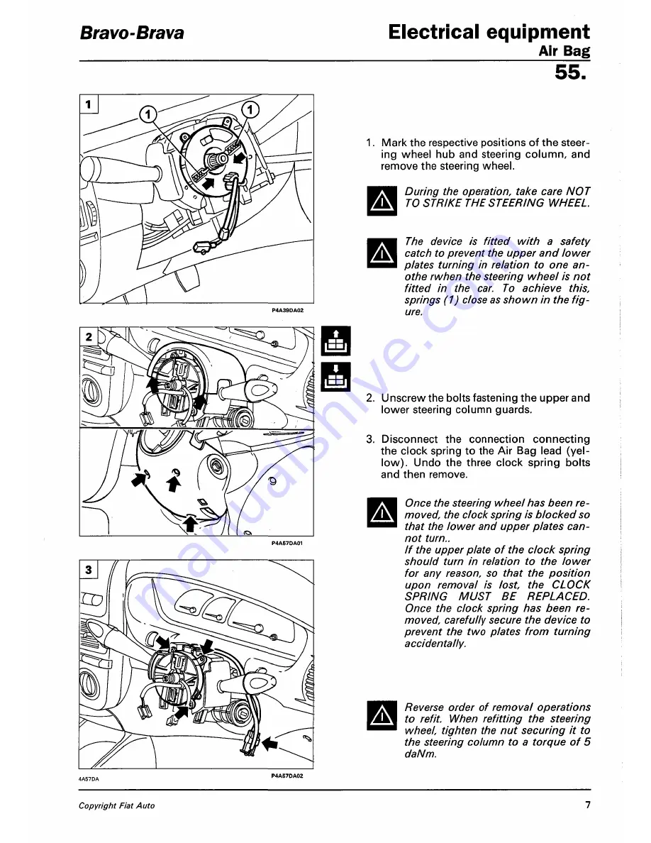 Fiat 1996 Brava Service Manual Download Page 852