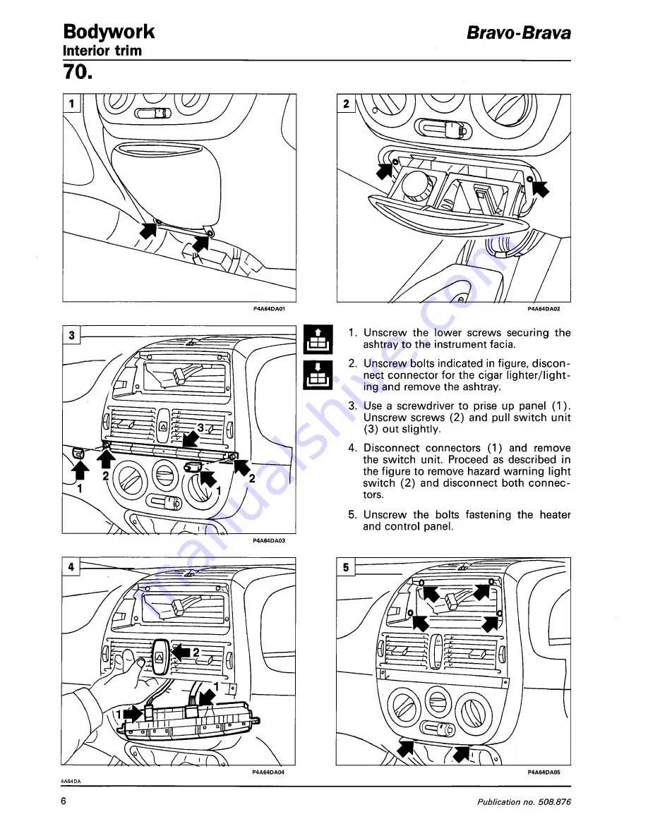 Fiat 1996 Brava Скачать руководство пользователя страница 859