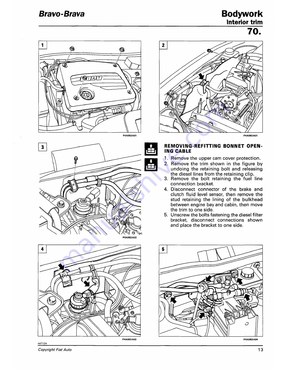 Fiat 1996 Brava Service Manual Download Page 866