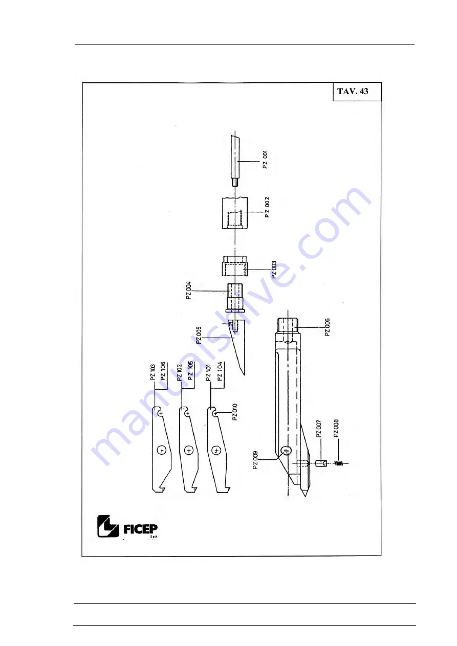 FICEP 1001 DFB Programming And Operating Manual Download Page 195