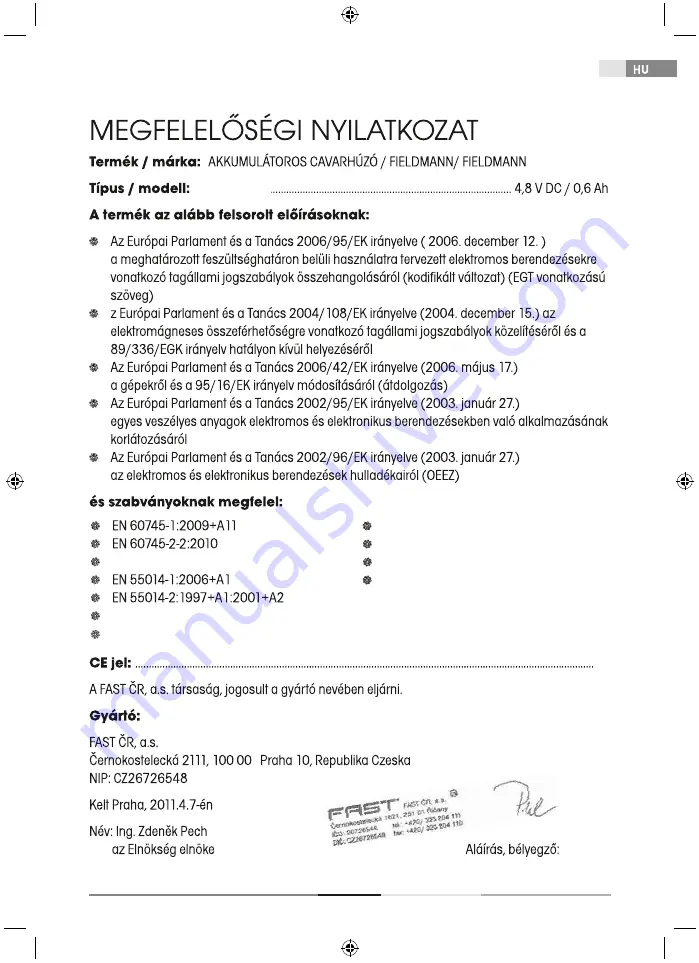 Fieldmann FDS 1006-A User Manual Download Page 49