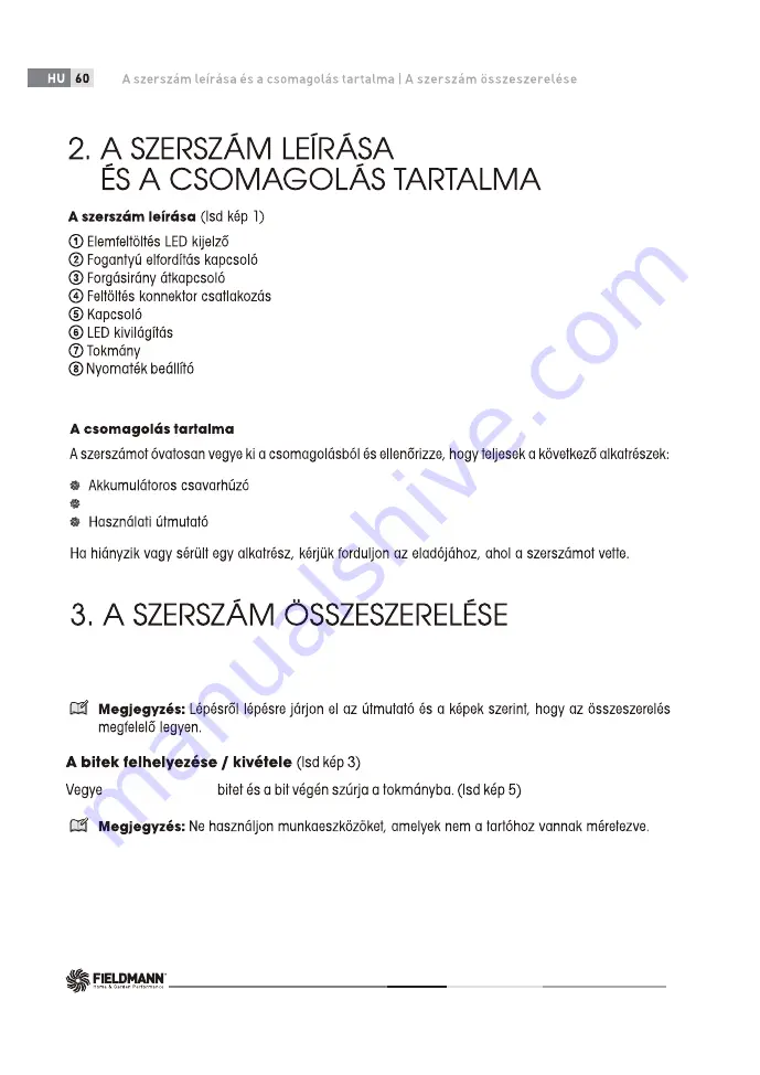 Fieldmann FDS 10101-A Instruction Manual Download Page 60