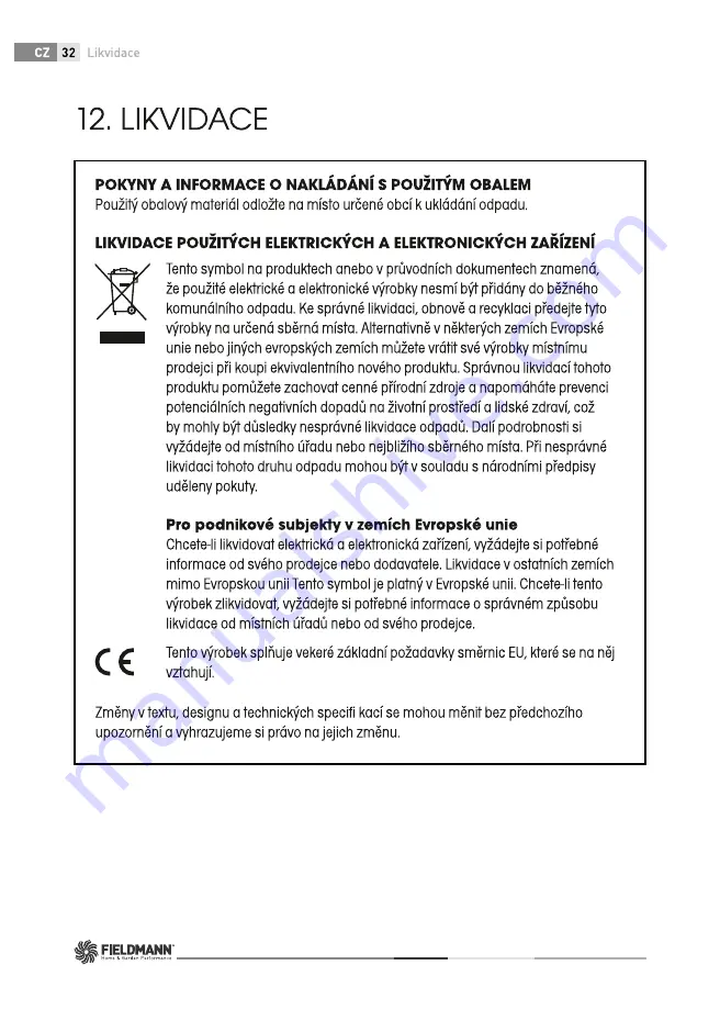 Fieldmann FDUB 50601 Manual Download Page 32