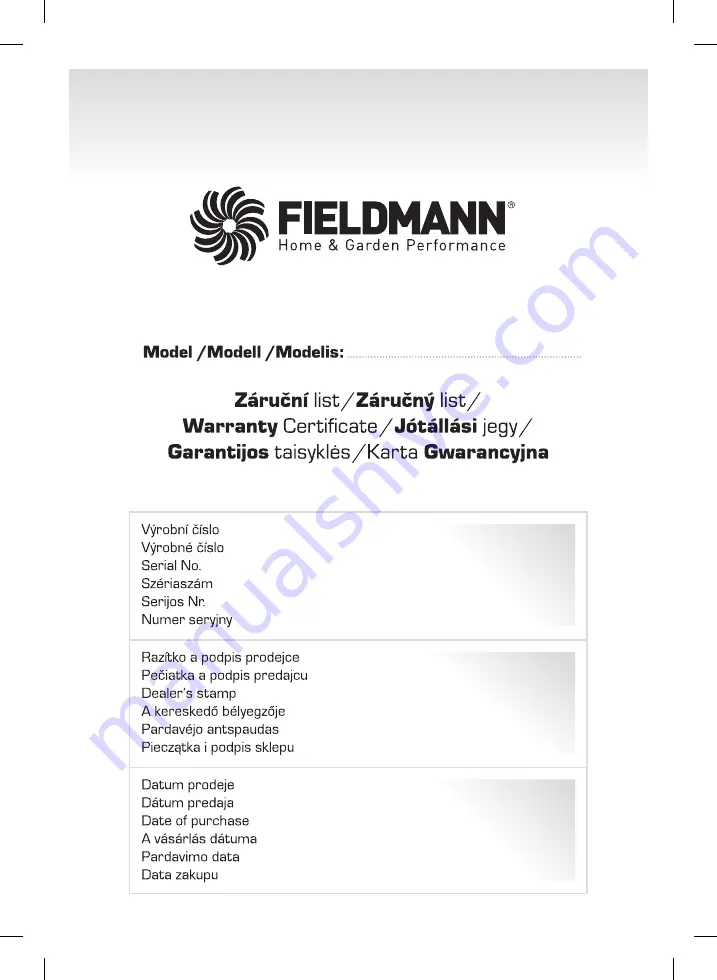 Fieldmann FZR 2021-E User Manual Download Page 19