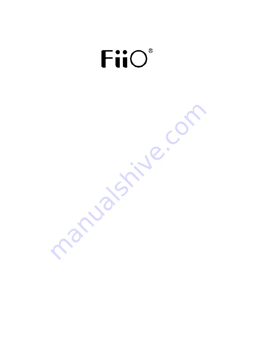 Fiio K5 Pro Quick Start Manual Download Page 1