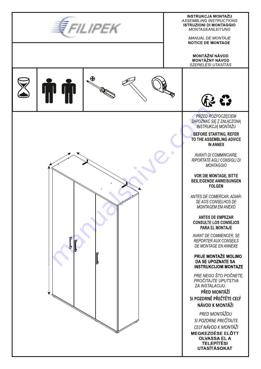 FILIPEK NITRO 3DW Assembling Instructions Download Page 1