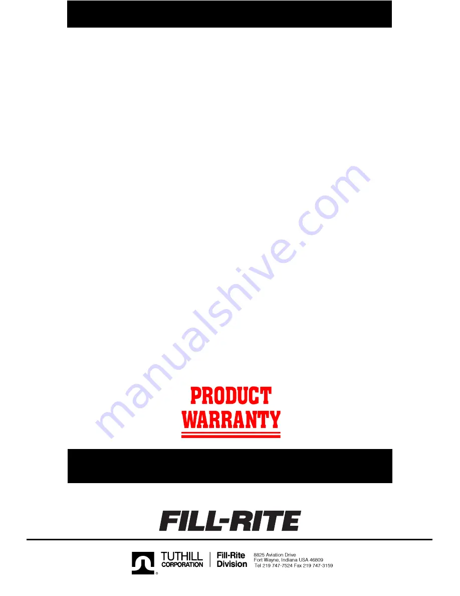 FILL-RITE 305RU Owner'S Operation & Safety Manual Download Page 10