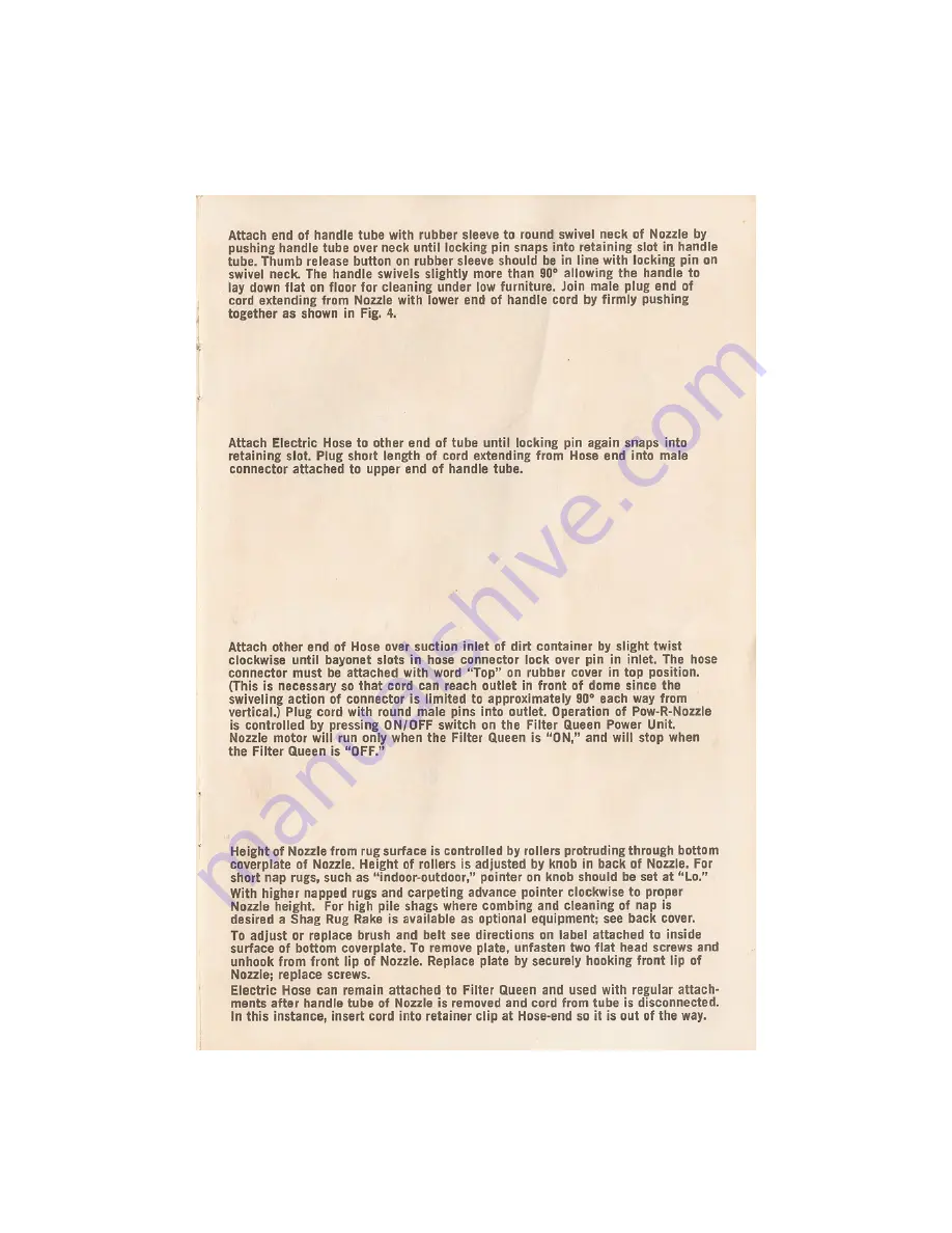 Filter Queen 31X Instruction Manual Download Page 15