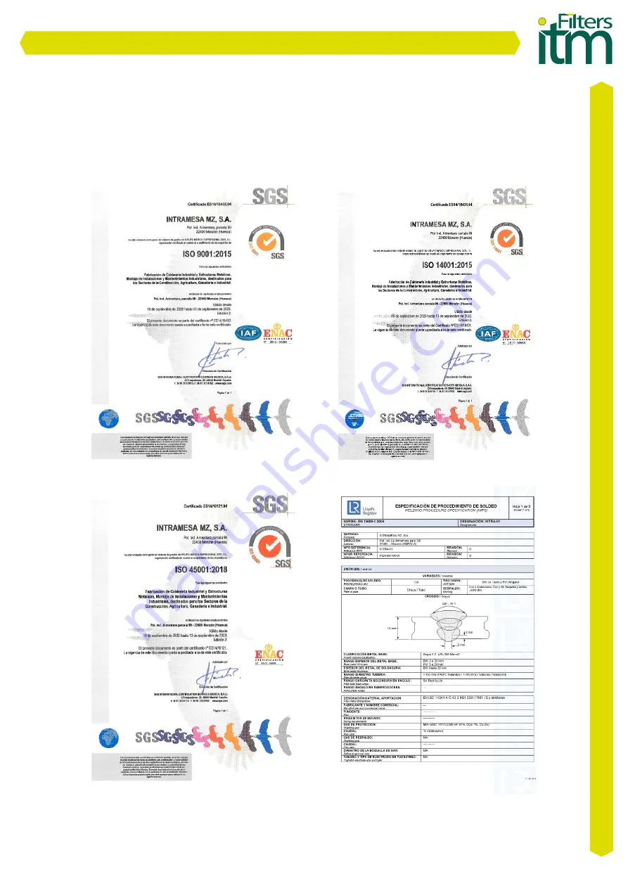 Filters itm HYDRAULIC-200-H User Manual Download Page 4