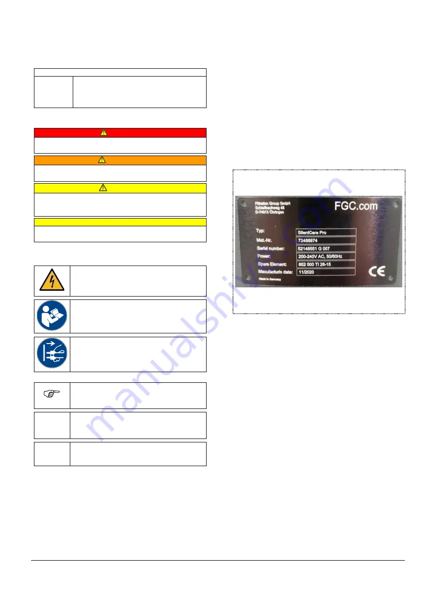 Filtration Group SilentCare Translation Of The Original Instructions Download Page 3