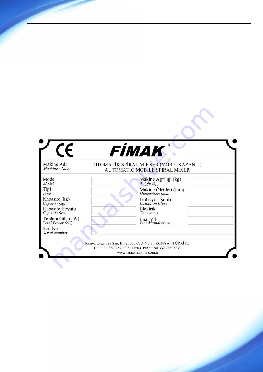 FIMAK SPM 100M Скачать руководство пользователя страница 8