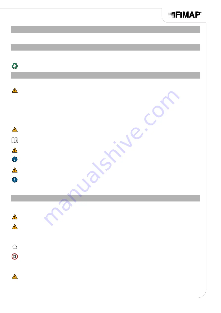 Fimap ORBITIZER Use And Maintenance Manual Download Page 15