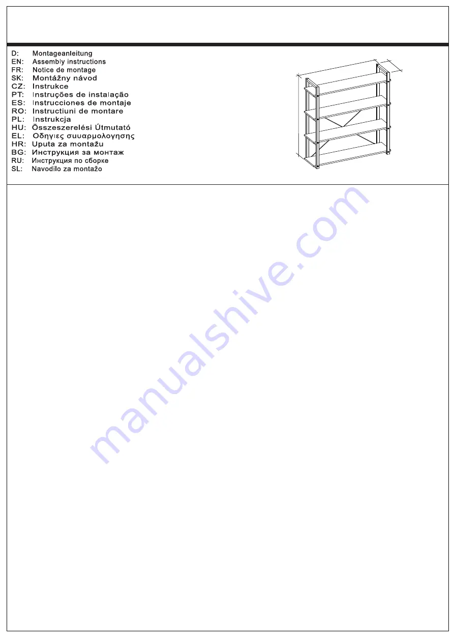 Finori BR30/137 Assembly Instructions Manual Download Page 1