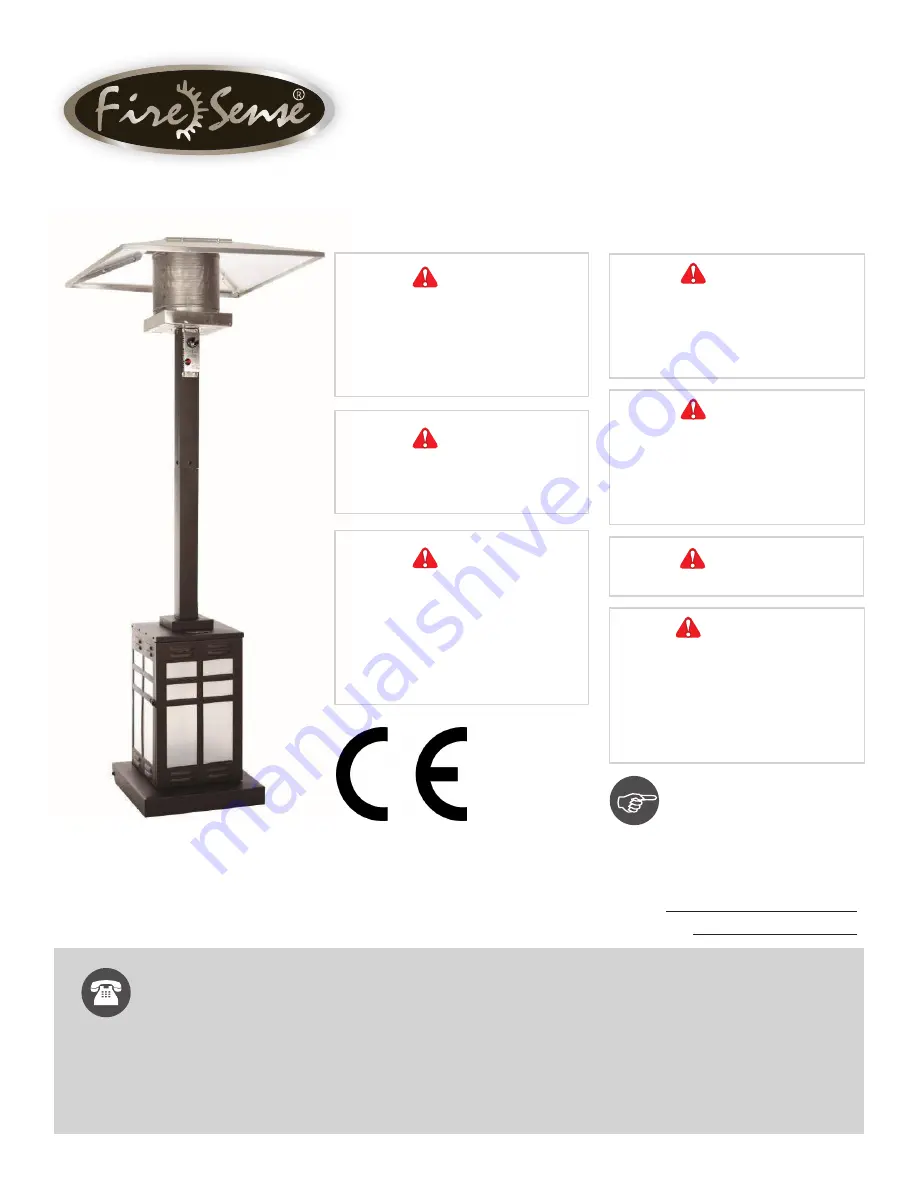 Fire Sense 924792 Assembly And Care Instructions Download Page 1