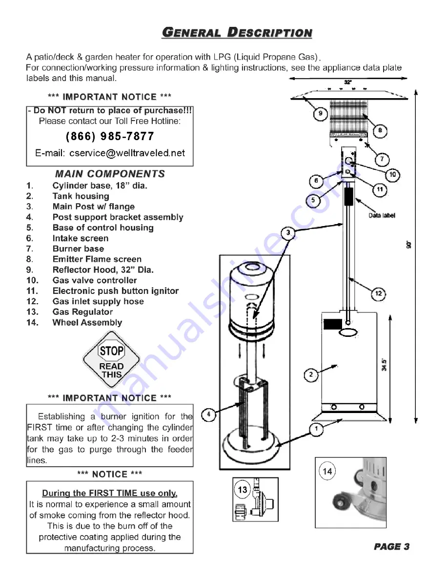 Fire Sense FireSense 01775 Скачать руководство пользователя страница 3