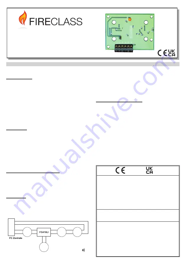 FireClass FC410LI Installation Download Page 1