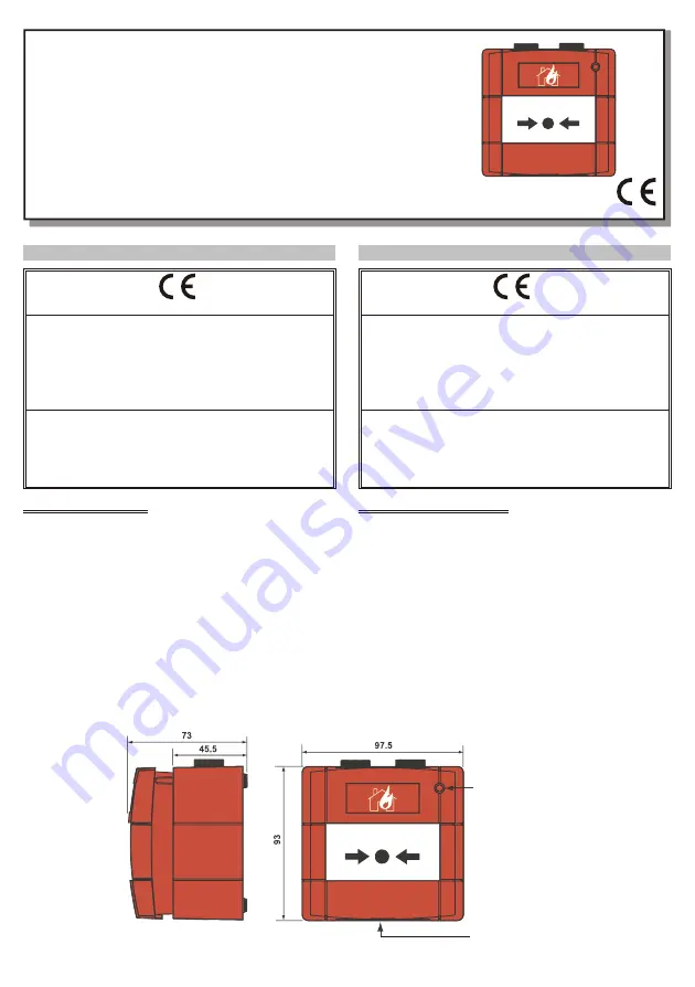 FireClass FC421CP Quick Start Manual Download Page 1