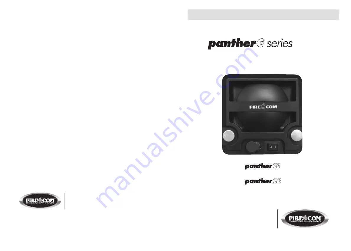 Firecom pantherC Series Operation Manual Download Page 1