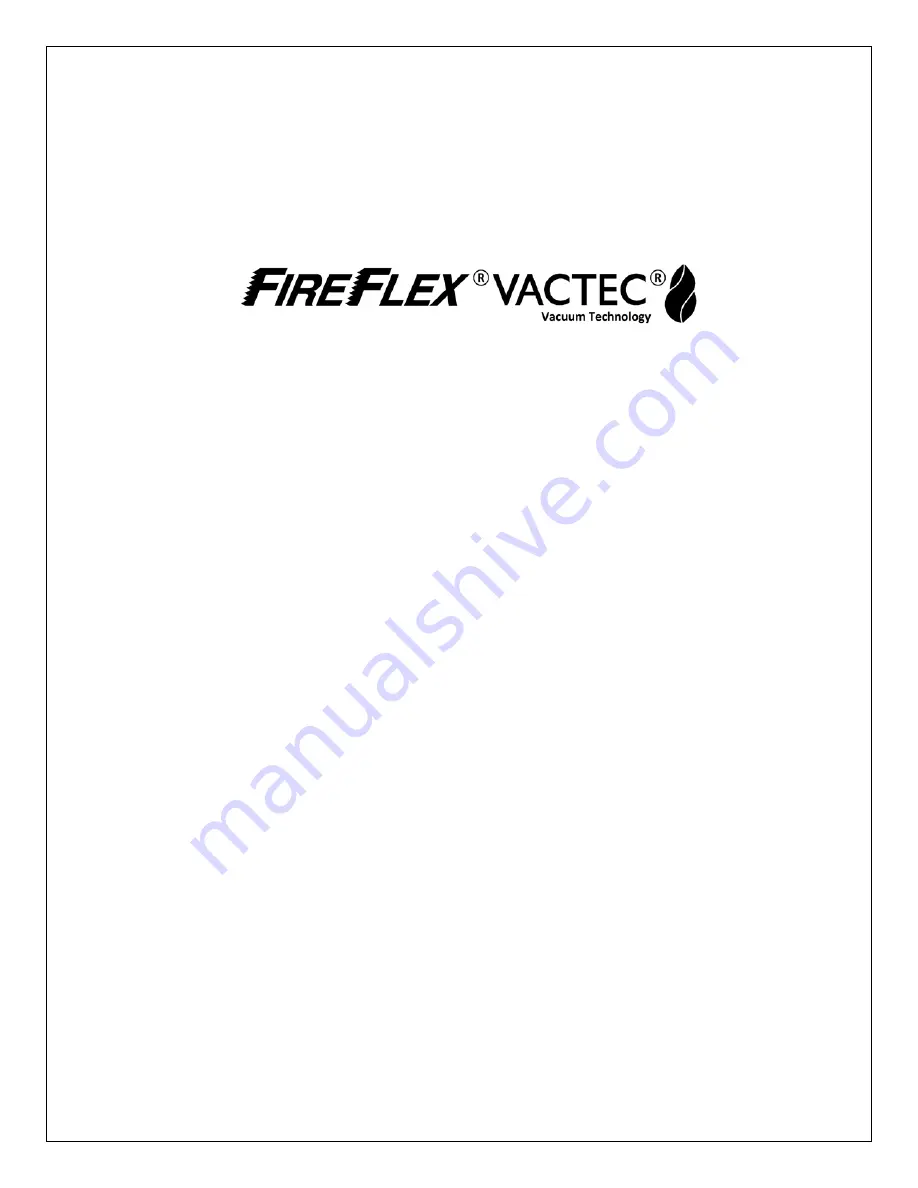 FireFlex VACTEC Owner'S Operation And Maintenance Manual Download Page 1