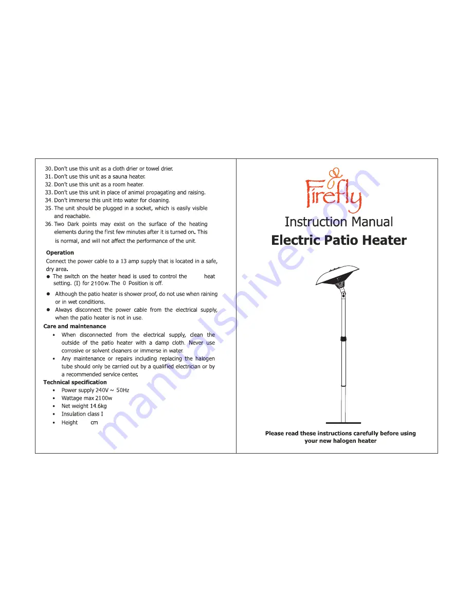 Firefly OL2370 Instruction Manual Download Page 1