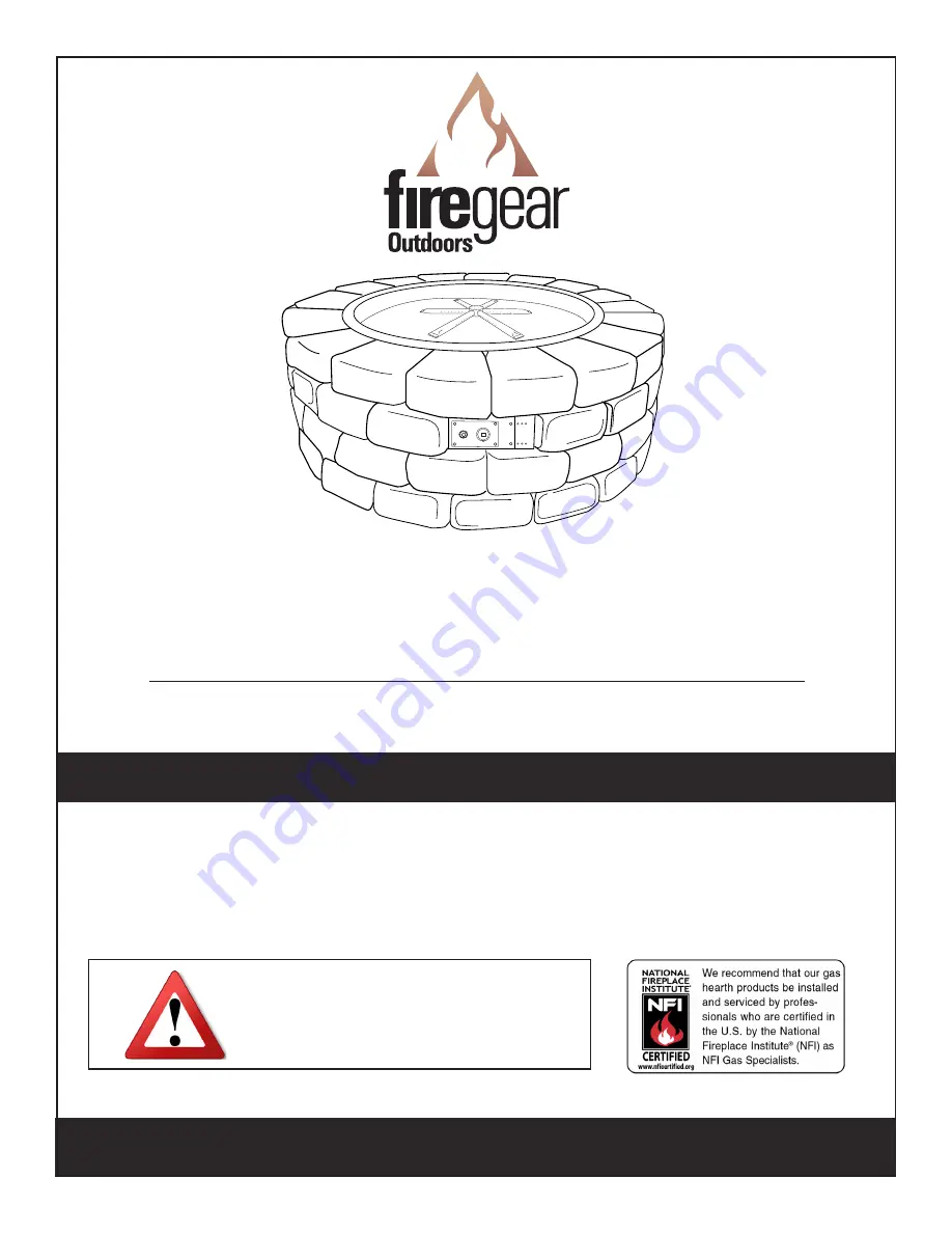 Firegear PAVER-CP-MT Installation And Operating Instructions Manual Download Page 1