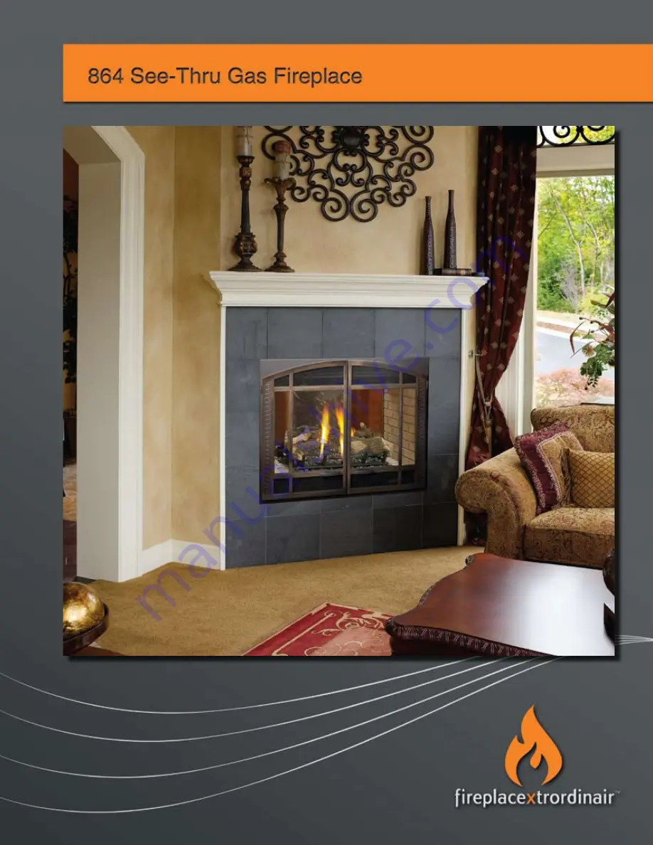 FireplaceXtrordinair 864 See-Thru Brochure & Specs Download Page 1