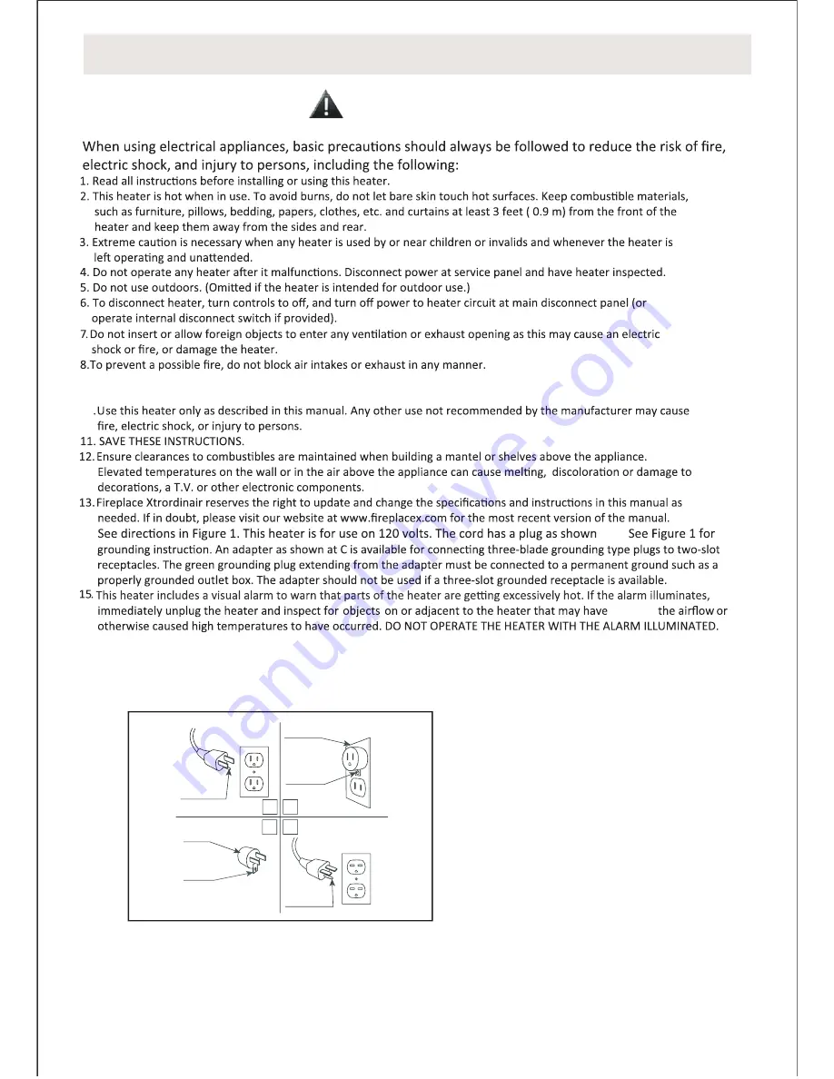 FireplaceXtrordinair 98501021 FPL ELECTRIC 51 Installation And Operating Instructions Manual Download Page 3