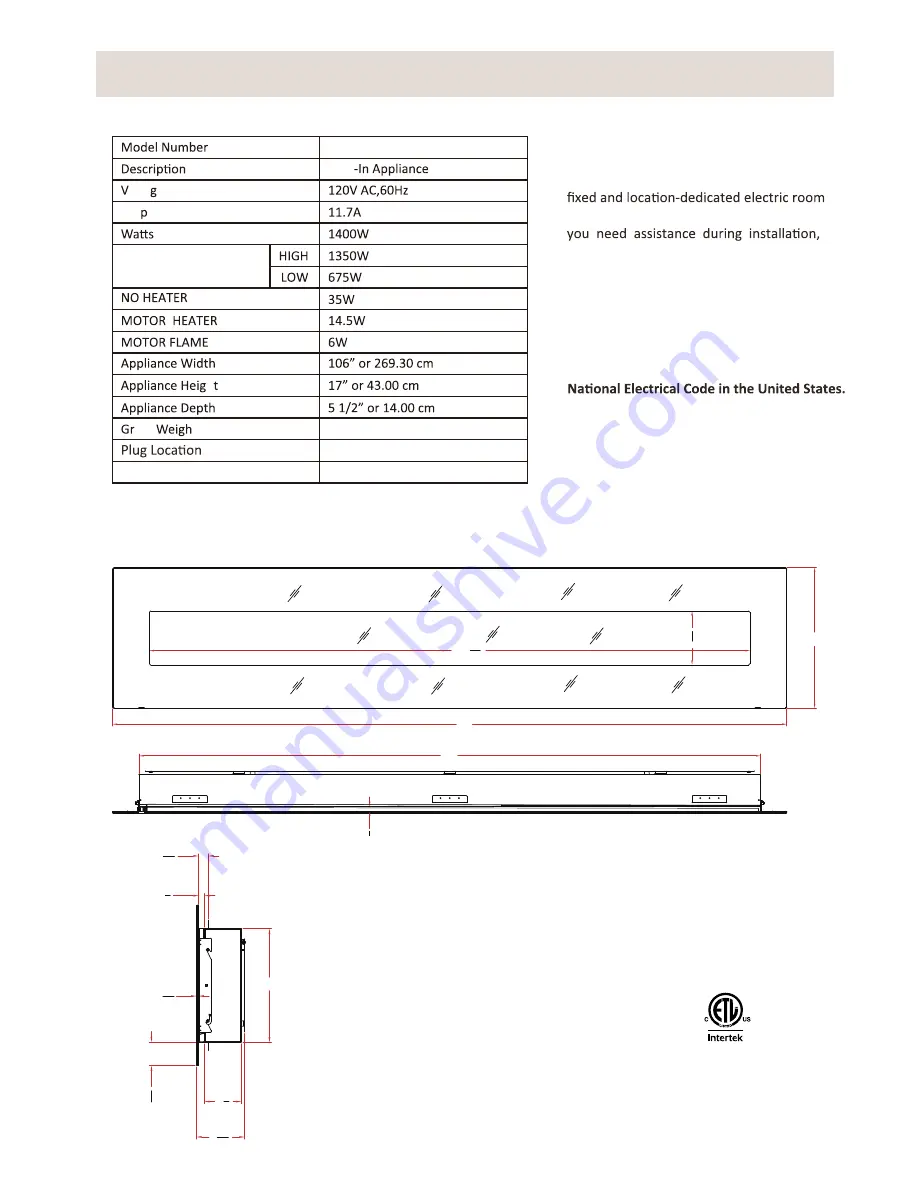 FireplaceXtrordinair 98501021 FPL ELECTRIC 51 Скачать руководство пользователя страница 6