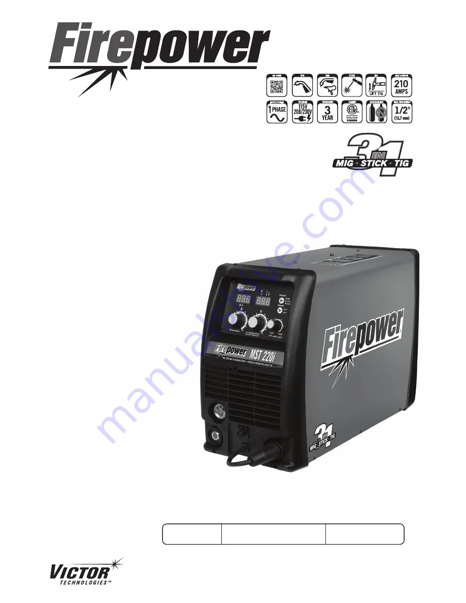 Firepower MST 220i Operating Manual Download Page 1