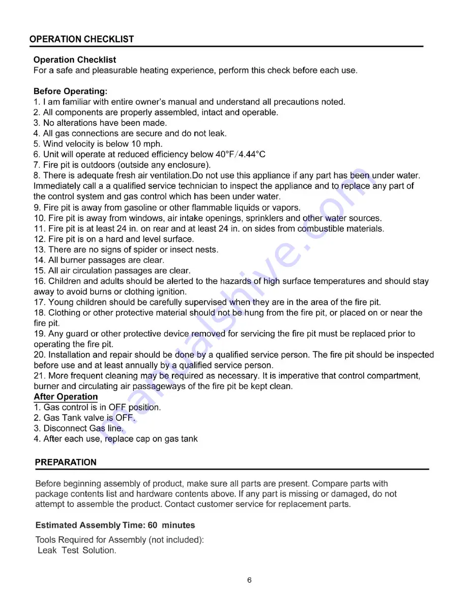 Firesense 62195 Owner'S Manual Download Page 6