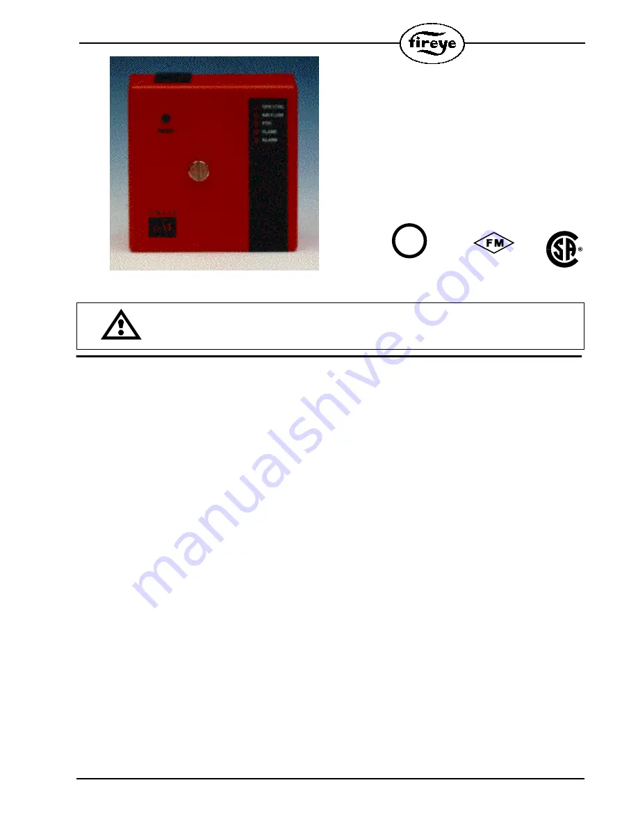 Fireye MC-5000 Manual Download Page 1