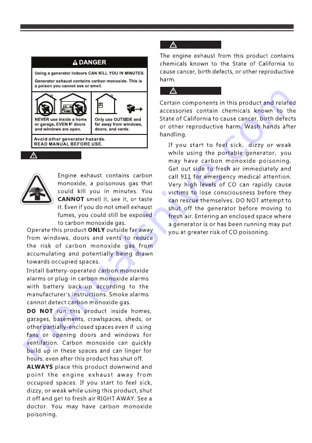 Firman P01001 Owner'S Manual Download Page 4