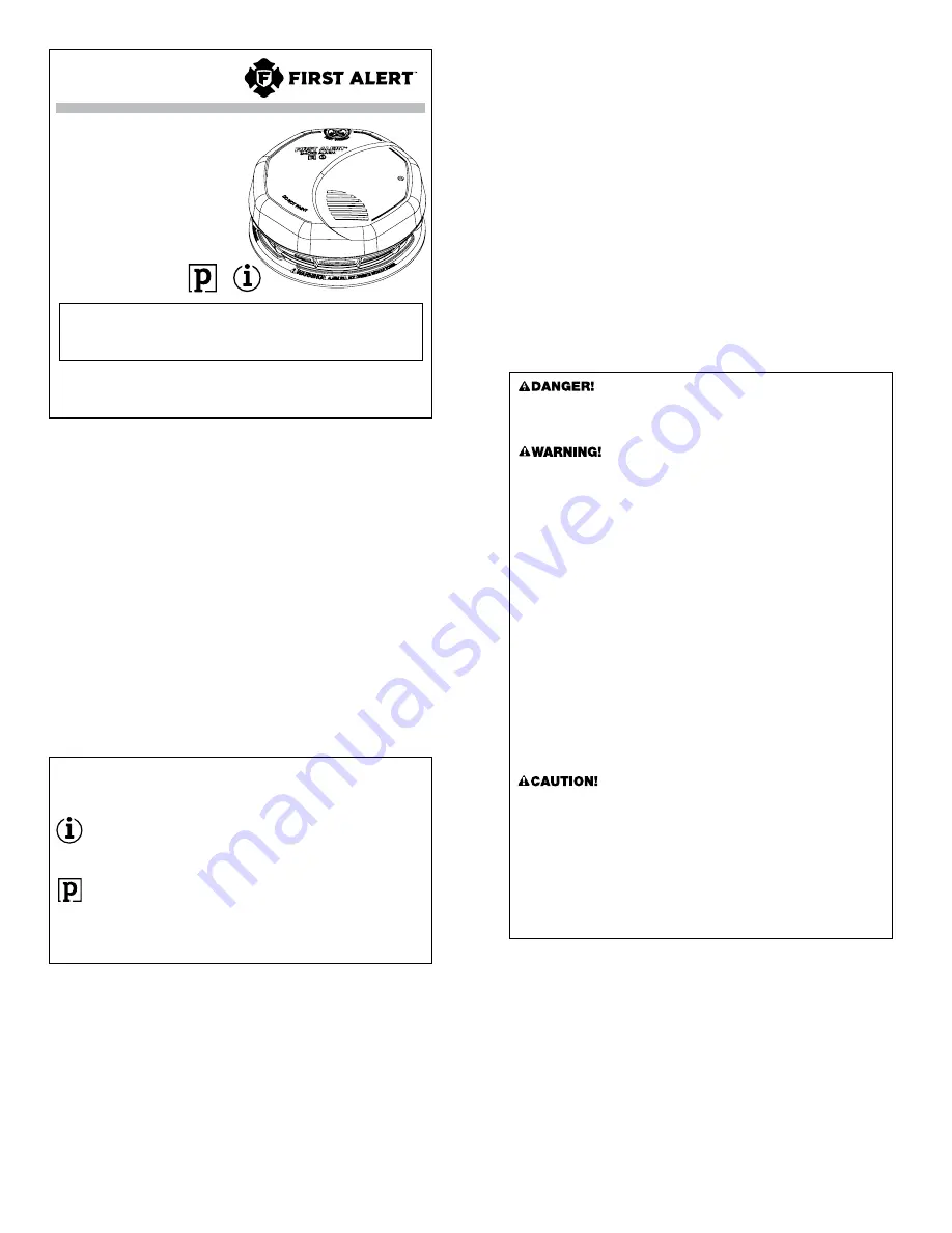 First Alert 3120B Скачать руководство пользователя страница 1