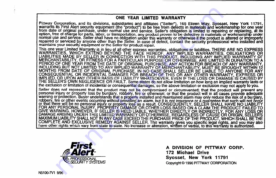 First Alert FA110C User Manual Download Page 44